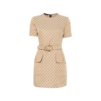 Gucci Logo-pattern Mini Dress