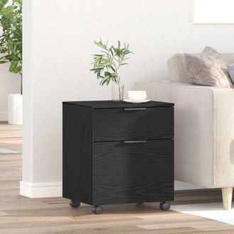 vidaXL Vidaxl - Gabinete Para Archivos Con Caj&oacute;n Roble Negro 45 X 38 X 54 Cm