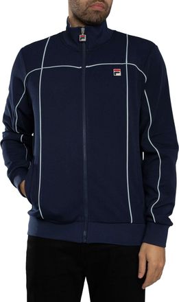 Fila Armando Trainingsjack Met Contrasterende Biezen, Blauw