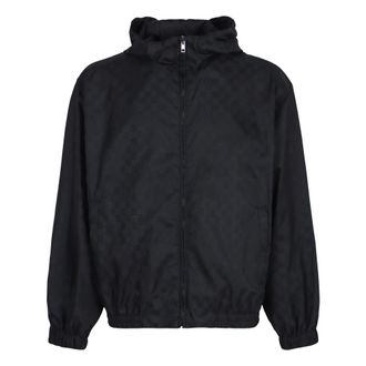 Gucci Light Jackets, male, Blue, L, Nylon Jacket GG