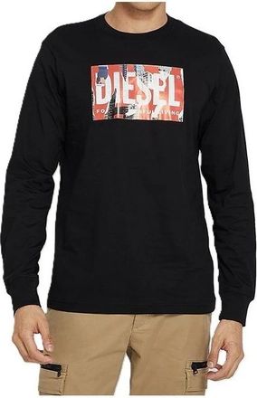 Diesel Heren T-shirt 100% katoen - Heren - T-shirts - Zwart - 2XL - Katoen - Tops