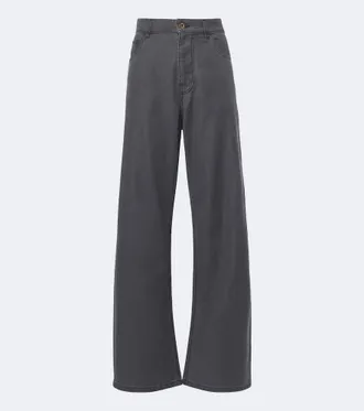 Miu Miu Chambray wide-leg pants