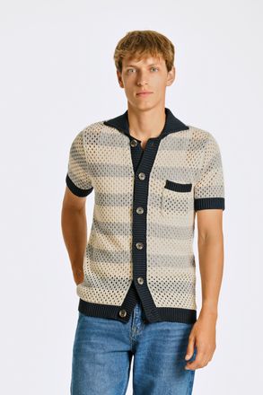 Lindbergh Strickpullover LINDBERGH, Herren, Gr. XXL, weiss (pearl wei&szlig;), Strick, Obermaterial: 100% Baumwolle, Zopfmuster, regular fit taillenbedeckt, Rippb&uuml;ndc