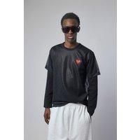Comme Des Gar&ccedil;ons T-shirt Mesh Red Emblem