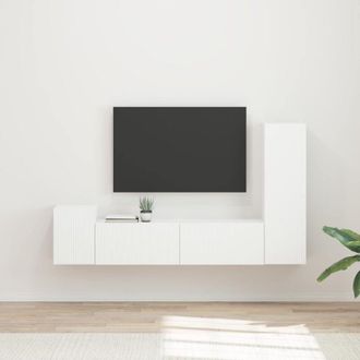 vidaXL Conjunto De Mueble De Tv 4 Pcs Madera De Ingenier&iacute;a Vidaxl