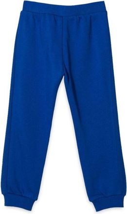 Moschino Logo-Detailed Cotton Trousers - Blue