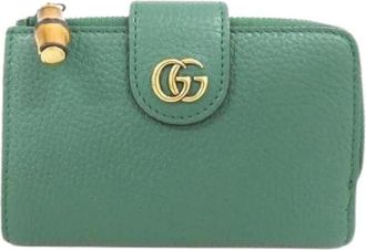 Gucci Pre-owned Wallets, male, Green, Size: ONE SIZE Pre-owned Leather Bifold Wallet