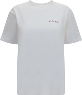 Off-white White Graphic Crew Neck T-Shirt