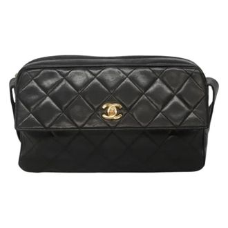 Chanel Pre-owned Leather chanel-bags - Dames - Vintage Schoudertas - Zwart - ONE Size - Vintage