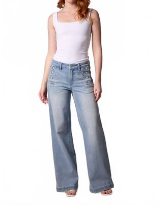 Blue Revival Sailor Midrise Wide Denim Jean In Miami