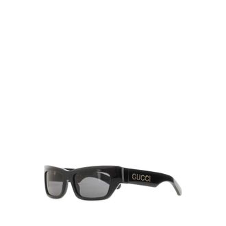 Gucci Rechthoekige zonnebril - unisex - Zonnebrillen - Zwart - ONE Size - Accessoires