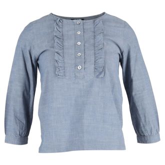 A.P.C. A. P.C. Cleo Blouse in Blue Cotton
