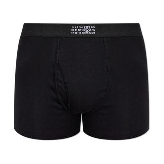 Maison Margiela Ondergoed, Heren, Zwart, M, Katoen, Logo Boxers
