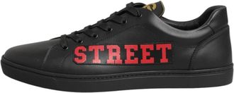 Dolce & Gabbana Low-top Sneakers - Heren - Sneakers - Zwart - 44 1/2 EU - Leer - Schoenen