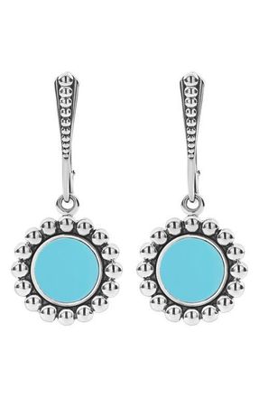 Lagos Maya Blue Ceramic Drop Earrings in Silver at Nordstrom