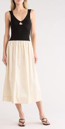 Rails Raquel Mixed Media Dress in Black Ivory at Nordstrom Rack, Size X-Large