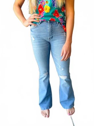 Kancan Charli Flare Jeans In Light Wash