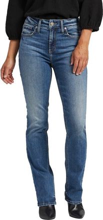 Silver Jeans Co Avery High Waist Slim Bootcut Jeans in Indigo at Nordstrom, Size 32 X 31