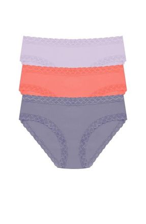 Natori Bliss Cotton Girl Brief 3-Pack in Prple Prl/neon Coral/twlght Hz at Nordstrom, Size Xx-Large