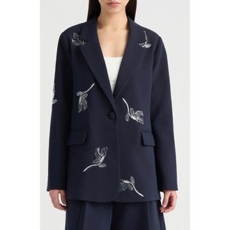 NVLT Embellished Blazer in Navy at Nordstrom Rack, Size X-Small
