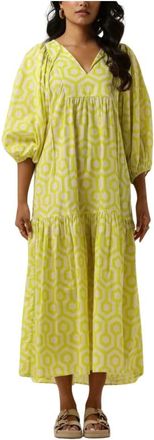 Notre-V Kleedjes, Dames, Groen, S, Dames Jurken Nv-dente Midi Dress