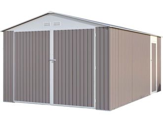 Habitat et Jardin Habitat Et Jardin - Garaje En Metal nevada Con Puerta Abatible - 15,36 M&sup2;