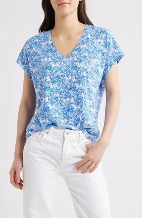 トミー バハマ  Bahama Kauai Inlet Ikat Tee レディース シャツ トップス Golden Honey Tommy Bahama Women's Kauai Inlet Ikat Top in Golden Honey