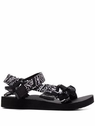 Arizona Love Trekky bandana-print sandals - women - Recycled Polyester - 41 - Black