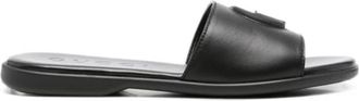 Gucci Double G Slide Sandal - Dames - Sandalen - Zwart - 39 EU - Leer - Schoenen