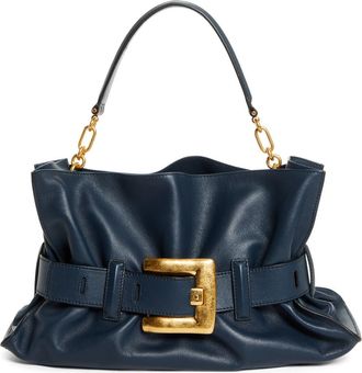 Balmain Medium Anthem Leather Tote in Oil at Nordstrom