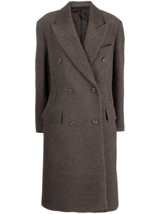 Acne Studios Boucl&eacute; wollen jas - Bruin