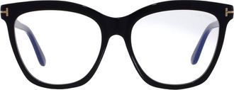 Tom Ford Blue Light Block Cat Eye Ladies Eyeglasses FT6042-B 001 54