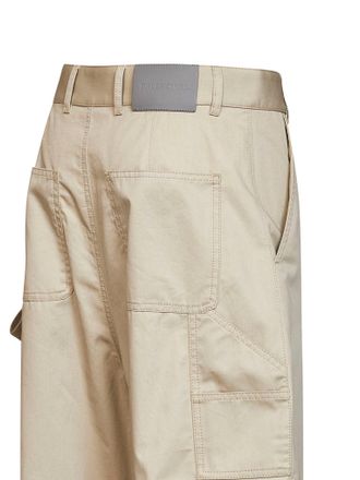 Balenciaga Cotton Twill Relaxed Fit Cargo Pants - Beige