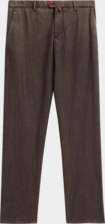 Kiton Wool Tapered-Leg Trousers