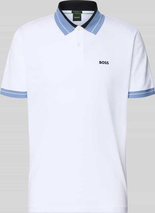 HUGO BOSS Regular Fit Poloshirt aus Baumwoll-Mix Modell PL_Member in Weiss, Gr&ouml;&szlig;e XXXL