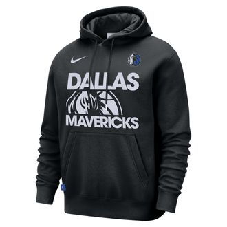 Nike Dallas Mavericks Club Courtside Nike Mens NBA Pullover Hoodie in Black | FZ7689-010