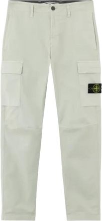 Stone Island Broeken - Heren - Straight fit broeken - Groen - W29 - Katoen - Broeken
