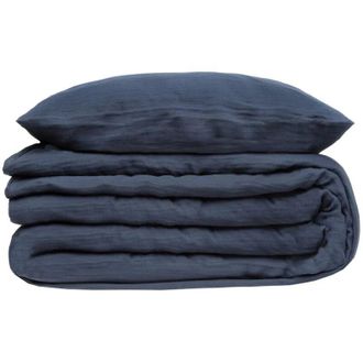 Atmosphera Ropa De Cama - Gasa De Algod&oacute;n - Azul-gris - 260x240 Cm - Atmosphera Cr&eacute;ateur DInt&eacute;rieur