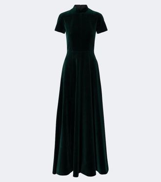 Emilia Wickstead Malinda cotton velvet gown