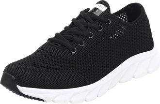 Generic 2026 Running Shoes for Women Lightweight Mesh Breathable Soft Go Walking Slip On (Black, 6.5)