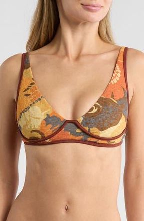 Free People Printed Tonya Bikini Top in Bossa Nova Blooms at Nordstrom Rack, Size X-Small