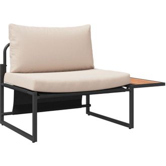vidaXL Vidaxl - Conjunto De Sof&aacute; De Jard&iacute;n 2 Pcs Taup&eacute; Acero