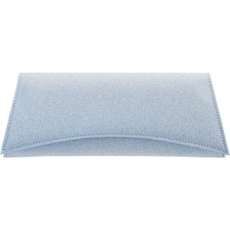 Nina Zoey Metallic Clutch in Icy Blue at Nordstrom
