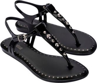 Melissa Solar Boho Ankle Strap Sandal in Black at Nordstrom, Size 10