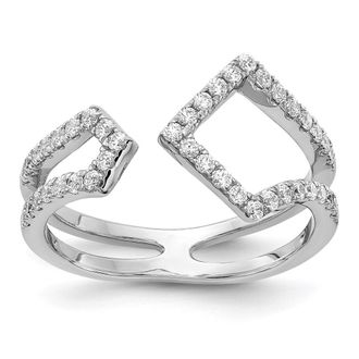 Diamond2Deal 14k White Gold Lab Grown Diamond Wedding Band Ring 1/2Ct Clarity- VS Color- G-H