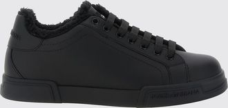 Dolce & Gabbana Sneakers Portofino in pelle di vitello con interni in shearling