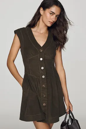 Maeve 100% Cotton Corduroy Mini Dress