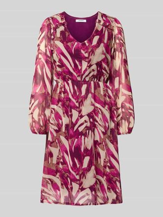 Zabaione Knielanges Kleid mit V-Ausschnitt in Fuchsia, Größe XXL