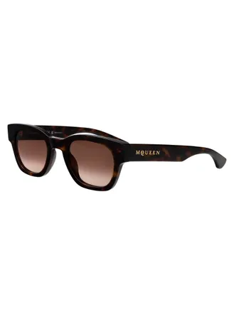 Alexander McQueen Mens Sunglasses Am0530s Havana Brown Injected