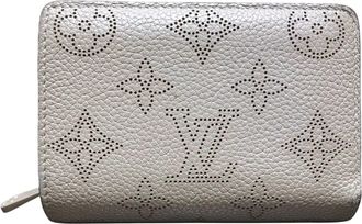 Louis Vuitton Mahina Grayish Leather Wallet (Bi-Fold) (Pre-Owned)